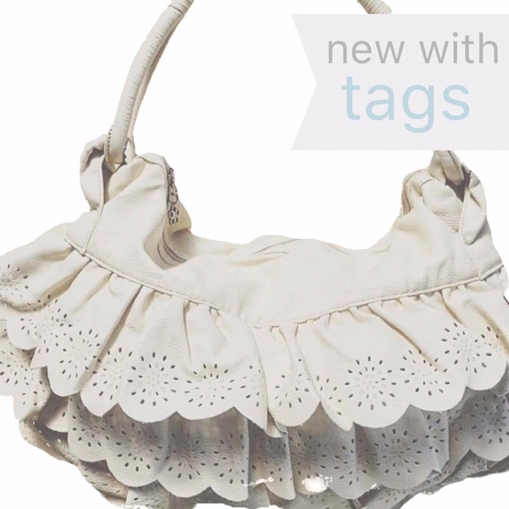 SOLD new w. tags: eyelet ruffle bag